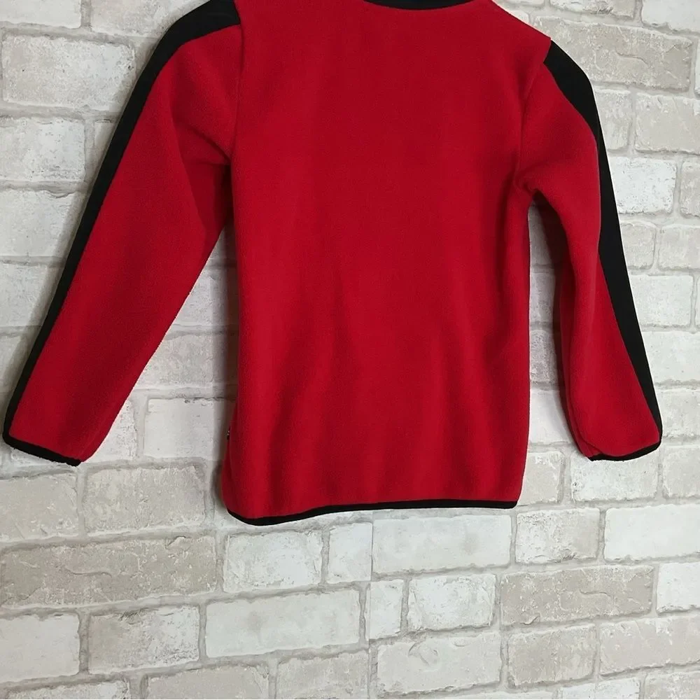 Nautica Kids Red & Black Quarter-Zip Sweater Size 7
